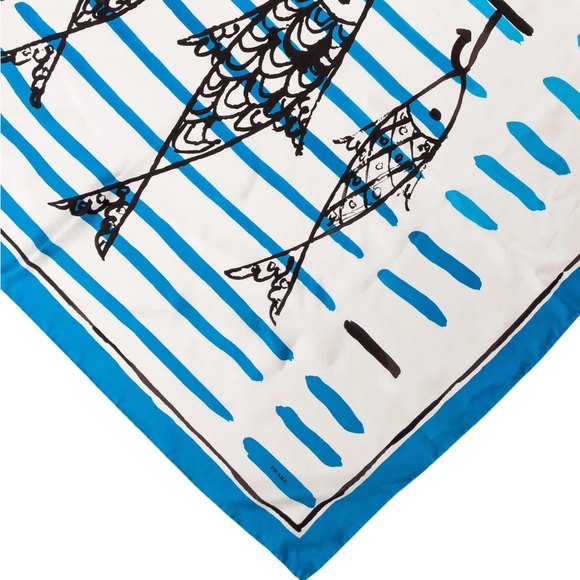 Silk Prada Fish Scarf - Picture 2 of 3